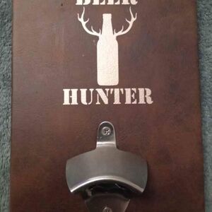 Beer Hunter Wall-Mounted Bottle Opener